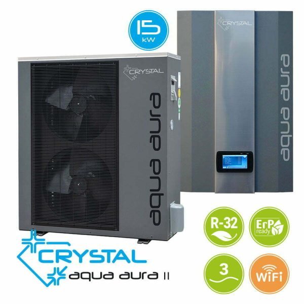 Pompa de caldura aer apa HomeFort Crystal Aqua Aura II 15kW- invertor